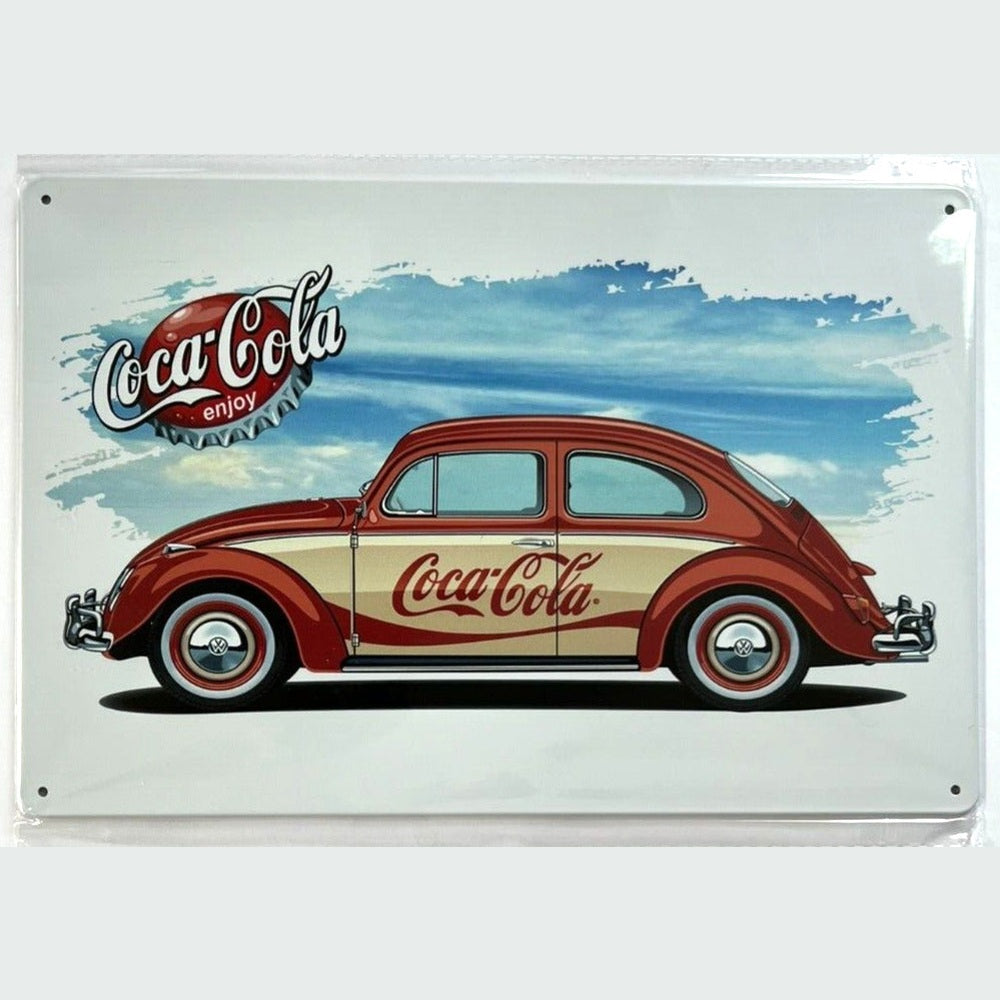 Coca-Cola Enjoy Coca-Cola Vintage Novelty Metal Sign 12" x 8" Wall Art Home & Garden:Home Décor:Plaques & Signs Style Your Walls